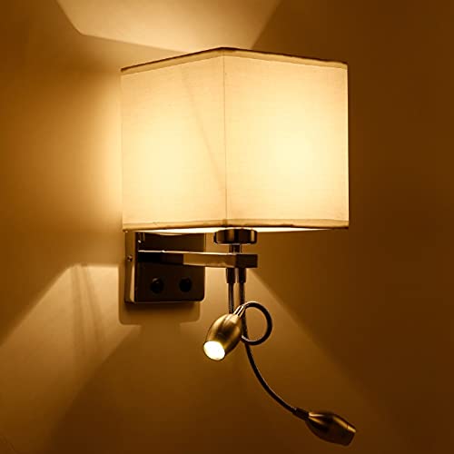 Lámpara de tela de pared moderna y aplique LED de alta calidad para salas de estar elegantes 5