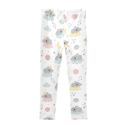 J JOYSAY Cute Koala Star Cloud Girls Leggings Soft Comfortable Long Kids Toddler Leggings Size 4-10T2