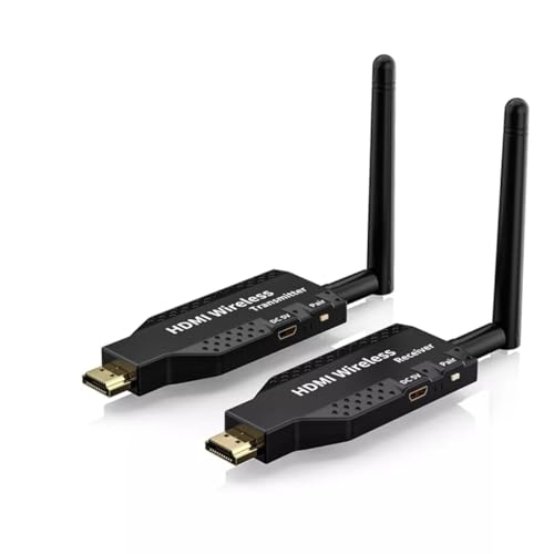 Image of Wireless HDMI Transmitter and Receiver, 50 Meter 165ft Range, Plug and Play, Support 2.4 /5GHz 1080P Streaming Audio Video from Laptops, PC etc (HDMI Wireless Plug and Play 50 m Long Range RX-TX)