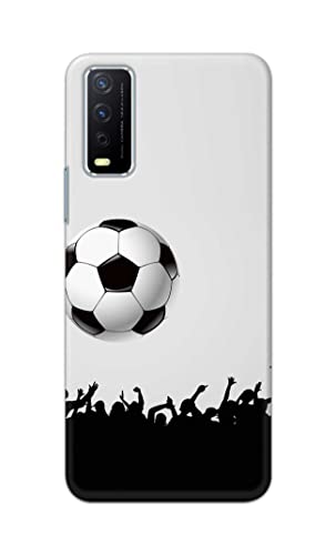 Image of Printed Hard Back Cover Case for Vivo Y12s | Y12s 2021 | Y12G | Y20A | Y20G Back Cover (Football Icon) -702