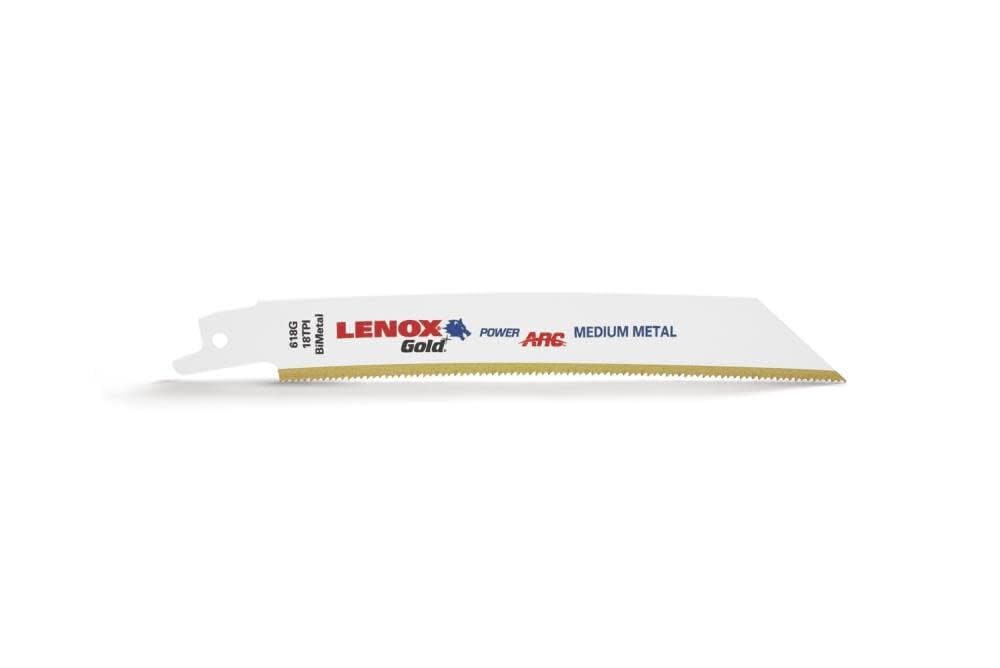 Lame de scie sabre pour métal 18 TPI Lenox Power Arc 203mm pour découpe de profilés et tubes
