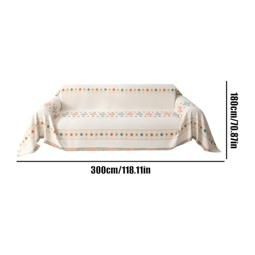 Boho Sofa Cover | 118x71 Inch Reversible Loveseat Throw | Protective Couch Slipcover For Living Room And Bedroom | Decorative Furniture Protector For Home Office Hotel And Studio | Boho Decor - Afbeelding 6