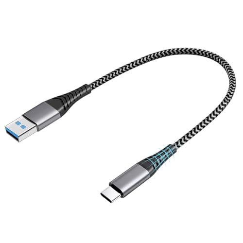 T Tersely 25cm USB C Cable Short Type C Cable Charger Cable USB C Cord Support Android Auto for Power Bank, for iPhone 15 Pro Max/Pro/Plus, for Samsung Galaxy S23 S22 A54 A14 Flip 5 Fold 5