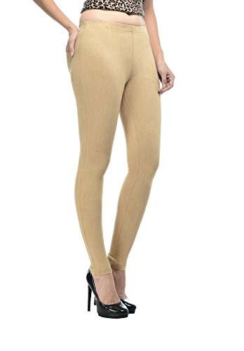 Image of Frenchtrendz Women's Slim Fit Mid Rise Stretchable Cotton Modal Spandex Jegging Pull On
