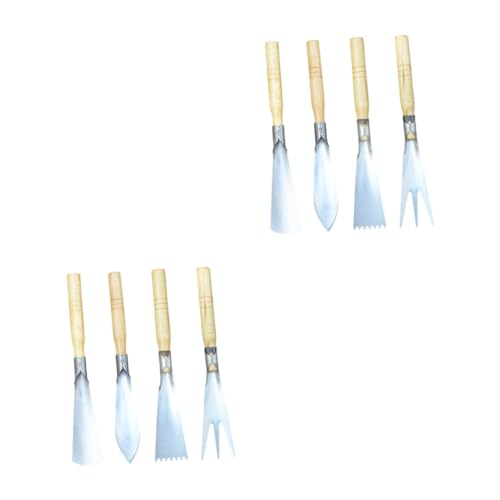 Sosoport -Purpose Gardening Shovel Set 4 Mini Shovels Stainless Steel Planting Spade for Easy Plant Care