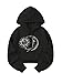 SOFIA'S CHOICE Women's Cute Graphic Hoodies Preppy Cropped Sweatshirt Oversized Pullover Black