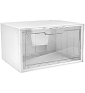 Mumusuki LED Shoe Boxes with Voice Control,Transparent Door Stackable Sneaker Storage Display Cas...