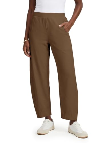 LOMON Spring Brown Pants for Women Office Dressy Casual Business Travel Wide Leg Comfy Loose Fit New Outfits 2026 Fashion