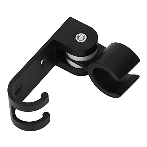Soporte para cabezal de ducha ajustable negro mate de pared para baño con tornillos 8