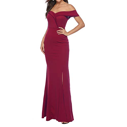 Preisvergleich Produktbild Sonojie Frauen Sexy Schulter Screen Perspektive Hochzeitskleid Langes Kleid