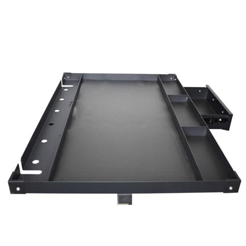 K Tool International 75107 Adjustable Tear Down Work Table with Drawer for Garages, Repair Shops, and DIY, Portable, (4) 2" Swivel Casters, 200 Pound Capacity, Rubber Corners, Heavy Duty Steel, Black