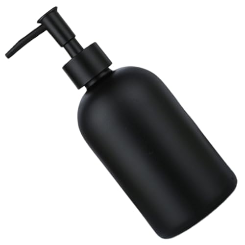 Fogun 410ml Clear Glass Soap Dispenser with Stainless Steel Pump for Bathroom Kitchen