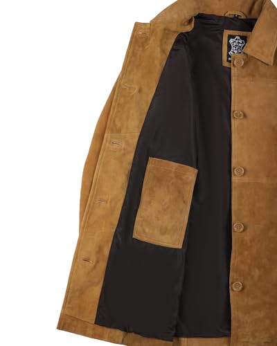 Image of Blingsoul Long Leather Coat Women, Vintage Leather Coat Womens