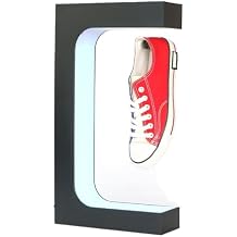 Floating Shoe Display Rack Magnetic Levitation Sneaker Rack 360 Rotating Acrylic Stand with 16 Colors LED Light Suitable for Gifts Advertising Exhibition Home Decoration
