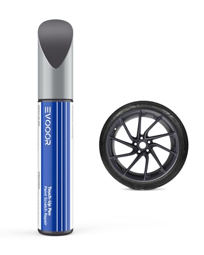 EVOOOR Tesla - Penna a vernice per il 2024 Model 3 Highland, fai da te Curb Rash Repair con colore abbinato, colore grigio incognito (fits 20'' Performance Wrap wheel)