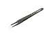 Wiha 44510 Stainless Steel Curved, Extra Fine Professional ESD Precision Tech Tweezer with Static Dissipative Grip and Hypo Allergenic