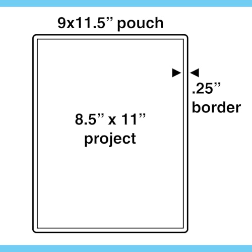 Image of Apache Letter Size White Back Laminating Pouches, 3 Mil, 20 Pack, Holds 8.5 x 11 Inch Projects (9 x 11.5 Inch Pouch Size), Thermal Laminator Compatible Colored Laminating Sheets, Elite Specialty Line