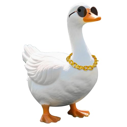 JTYKUYR Porch Goose Costume, Cool Goose Sunglasses and Gold Chain