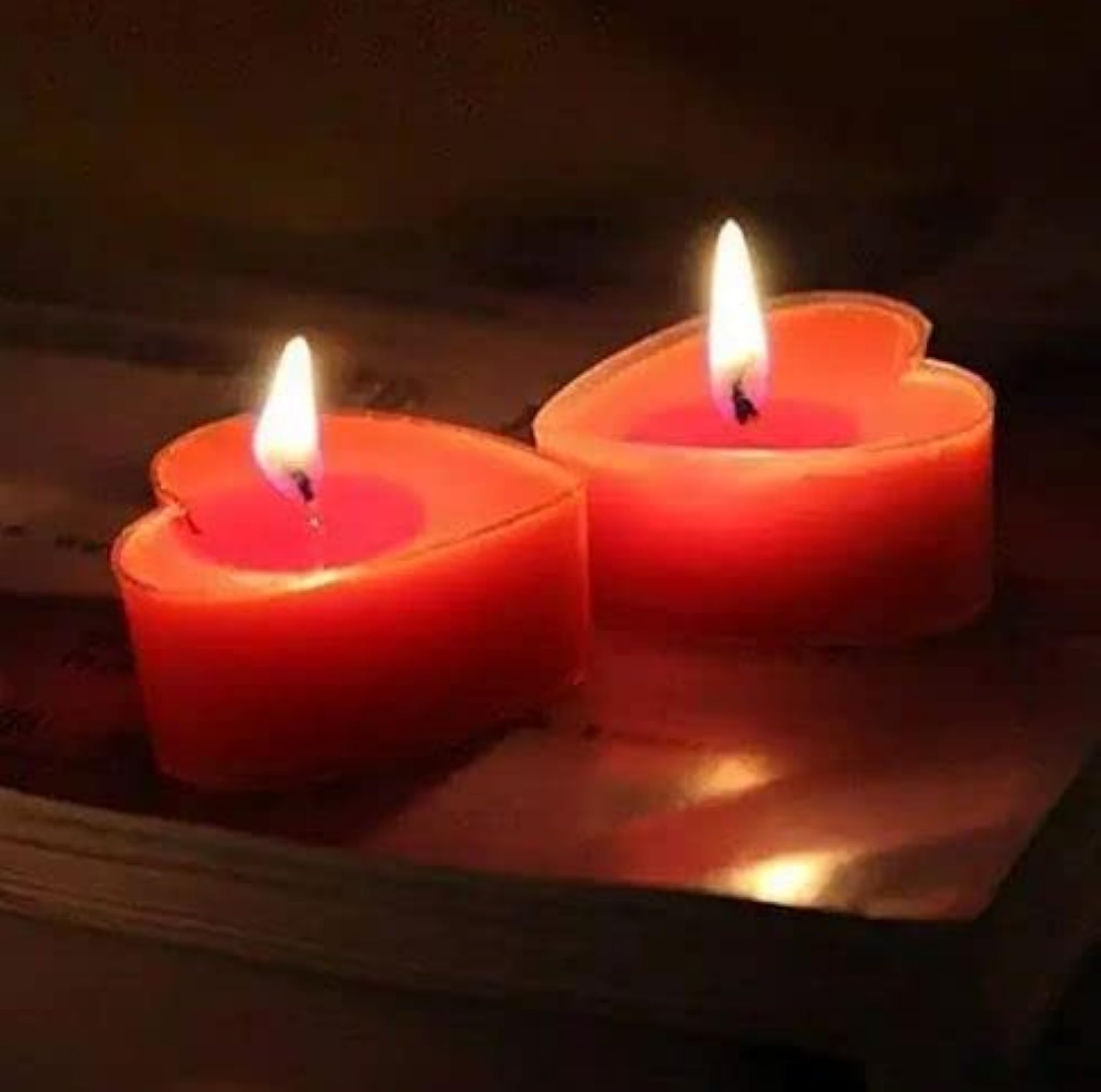 Red Heart Shape Scented Candle, 40 Pcs