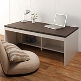パソコンデスク ロータイプ 奥行60 幅120 ブラウン