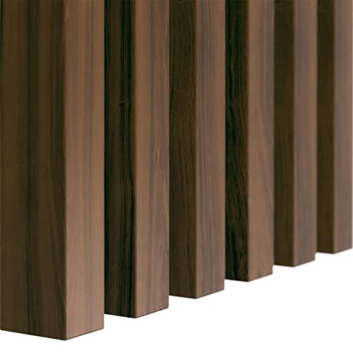 KLEMP CLASSIC Lamellenwand aus MDF 30x40 mm, vertikale oder horizontale Decken- oder Wandverkleidung, Holzpaneele für Wand und Decke, für Flur, Schlaf- oder Wohnzi mmer 17er-set Nussbaum