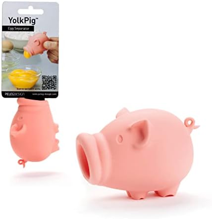 Peleg Design Silicone Egg Separator, Separate Egg Yolk from Egg White, Swallow Release, Yolk Divider Egg Extractor, Kitchen Gadgets Baking Tools (YolkPig)