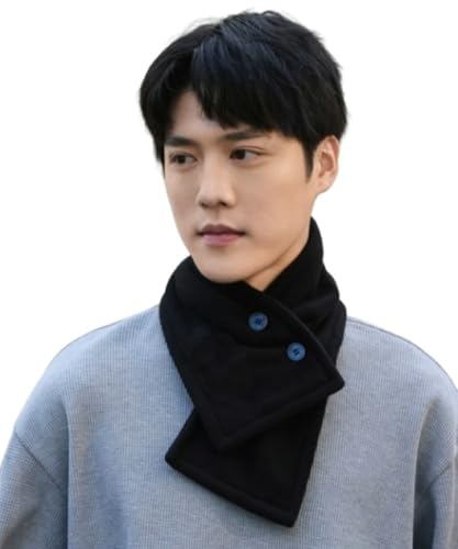 Winter Polar Fleece Scarf for Women Men Cold Weather Neck Warmer Collar Scarf with Buttons Quick Wear Neckerchiefs4