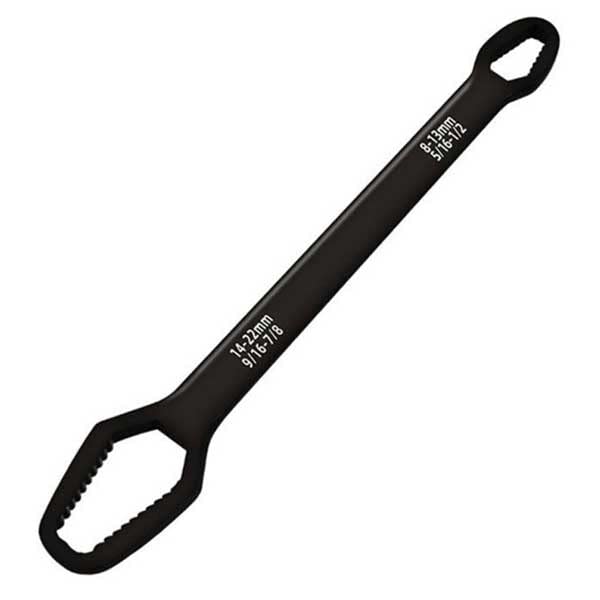 HADWAO Clé universelle, haute dureté, clé à molette, gamme d'utilisation, 0,3 - 0,9 pouces (8 - 22 mm), compacte, multifonction, clé magique, résistante à la rouille, clé double face, clé universelle,