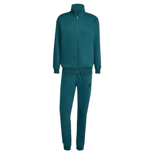 adidas Uomo SPORTSWEAR BASIC 3 STRIPES FLEECE TRACKSUIT, Aurora Ivy,