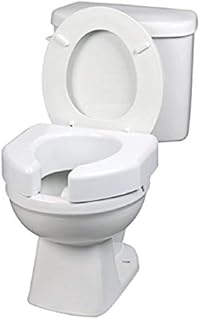 SP Ableware Basic Open-Front 3-Inch Elevated Toilet Seat for Standard/Elongated Toilets - White (725790000)