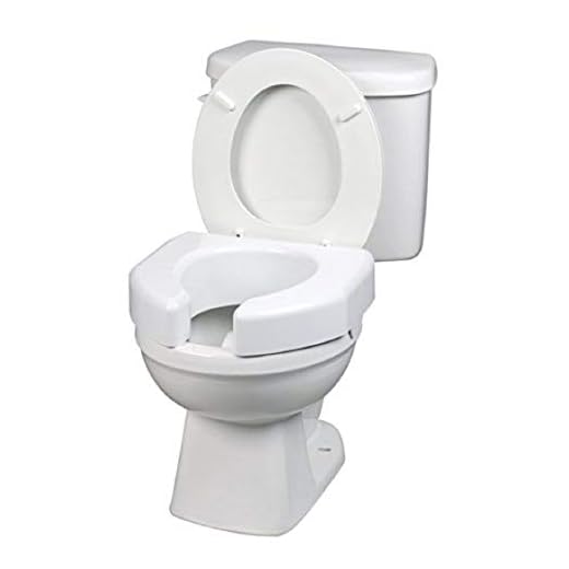 SP Ableware Basic Open-Front 3-Inch Elevated Toilet Seat for Standard/Elongated Toilets - White (725790000)