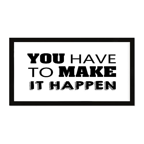 Panneau en bois encadré rustique 30x56 cm déco cabine vintage motivation
