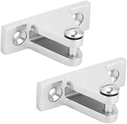 Keenso Boat Hinge Mount Stainless Steel Bimini Top Hinge 2pcs Polished Welded Seams Spring Pin Flat Base Deck Hardware for Boats Yachts Fiberglass and Inflatable Marine Use - 2
