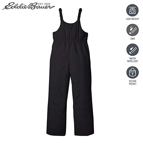 Eddie Bauer Kids Snow Bib – Boys And Girls Insulated Waterproof Snow Ski Pant Overalls (3-16), Size 3-4, Black #TOP1
