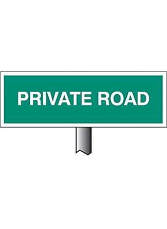 Caledonia Schilder 56579 Verge Schild PRIVATE ROAD, Post 800 mm, 450 mm x 150 mm