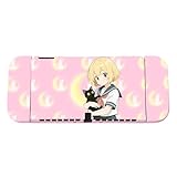 PERFECTSIGHT Protective Case Compatible with Nintendo Switch | Cute Soft TPU Anti-Slip Skin Grip Cover | Hard Shell Dockable Case | Anti-Scratch Shockproof Slim Cover Case | Kawaii Anime Magic Moon