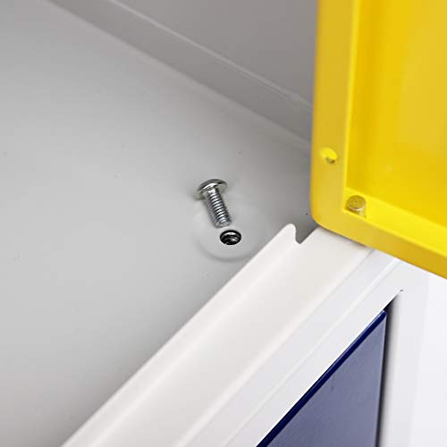 Foto von newpo Schließfachwürfel | HxBxT 35 x 35 x 35 cm | Gelb | Garderobe Schließfach Schließfachschrank Schließwürfel Spind Umkleideschrank Wertsachenschrank