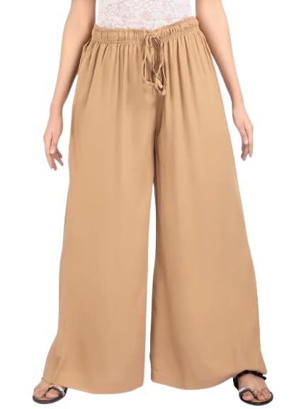 (from Ayesha Creations Rayon Palazzos - Beige-image-34