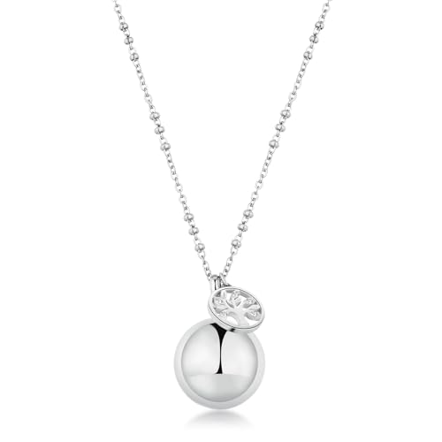 Brosway Collana Donna, Collana Chiama Angeli in Acciaio e Cristalli con Simbolo Albero Della Vita | Collezione Chakra - BHKN153