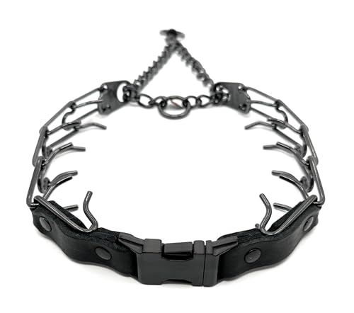 Herm Sprenger Prong Collar for Dogs Training – Quick Release Buckle & Swivel Ring for Easy Use – Made of Durable Steel Chrome Plated in Germany– 3.2mm Prongs for Large Dogs with 20-26" Neck