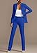 Womens Fall Fashion 2 Piece Blazer Set Dressy Business Outfits Long Sleeve Blazer and Pants Suits Set Royal