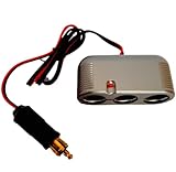 Ampérage des fusible: 5A Htc - TRIPLE PRISE AC DIN 12/24V 12A + CABLE 80CM