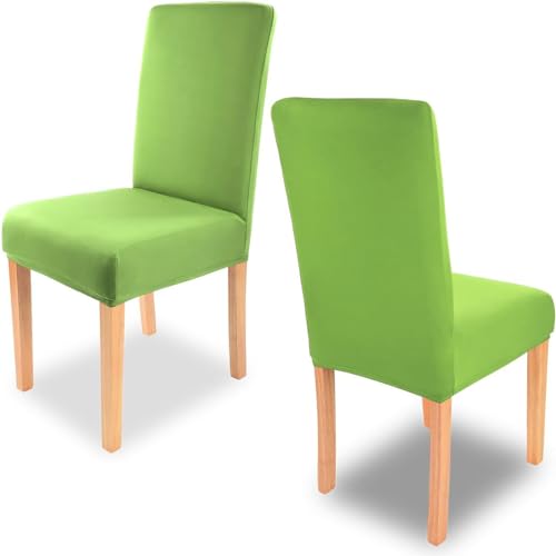 Aibyhauuz grün Stuhlhussen 2er Set, Stretch Stuhlbezug Stretchhusse für...