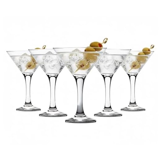 Acense 6X Clear Misket Martini Glass Set