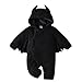 Naissance 0-3 3-6 6-9 mois, petites grenouillères en forme de diable, automne/hiver pour bébé, combinaison de chauve-souris à capuche, cadeau parfait pour Halloween pour garçons et filles