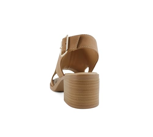 Image of CITYCLASSIFIED inchElect inch ~ Women's Peep Toe Laser Cut Geometric Caged Slingback Ankle Strap Low Stacked Heel Ankle Bootie