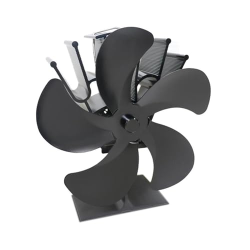 Ventilador de estufa de estufa con 5 aspas | ventilador de estufa de leña, eco-ventiladores accionados por calor, ventilador termoeléctrico, respetuoso con el medio ambiente