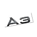 AUTO-P automotive ABS plating logo for Audi conversion (A3 Bright black)