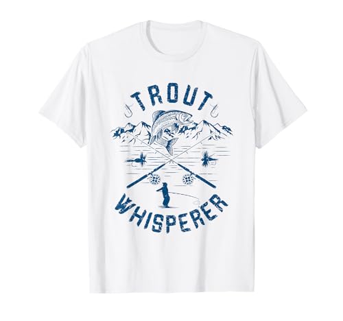 Funny Trout Fly Fishing Birthday Fathers Day Gift T-Shirt