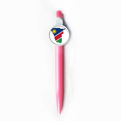 Stylo à bille rétractable bleu écriture fluide motif Namibie Afrique